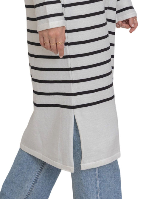 White Short - Striped Dress - Khotwh